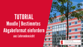 Moodle | Aufgabe - Dateiformat der Abgabe festlegen | Lehrendensicht