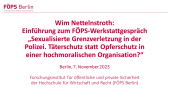 Wim Nettelnstroth: Einleitung zum FÖPS-Werkstattgespräch „Sexualisierte Grenzverletzung in der Polizei“ vom 7.11.2023