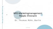 NPO-Marketingmanagement: Ehrenamt