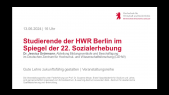 "Studierende der HWR Berlin im Spiegel der 22. Sozialerhebung" von Dr. Jessica Ordemann, 