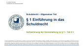 Schuldrecht AT - § 1 - Teil 2.1