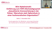 Wim Nettelnstroth: Einleitung zum FÖPS-Werkstattgespräch „Sexualisierte Grenzverletzung in der Polizei“ vom 7.11.2023