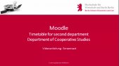 Moodle Timetable for Department 2