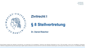 § 8 Stellvertretung