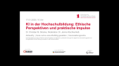 Workshop KI in der Hochschulbildung: Ethische Perspektiven und praktische Impulse